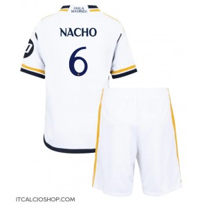 Real Madrid Nacho Fernandez #6 Prima Maglia Bambino 2023-24 Manica Corta (+ Pantaloni corti)